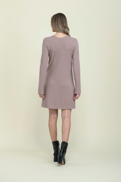 Katie-Reversible Tie Neck Dress